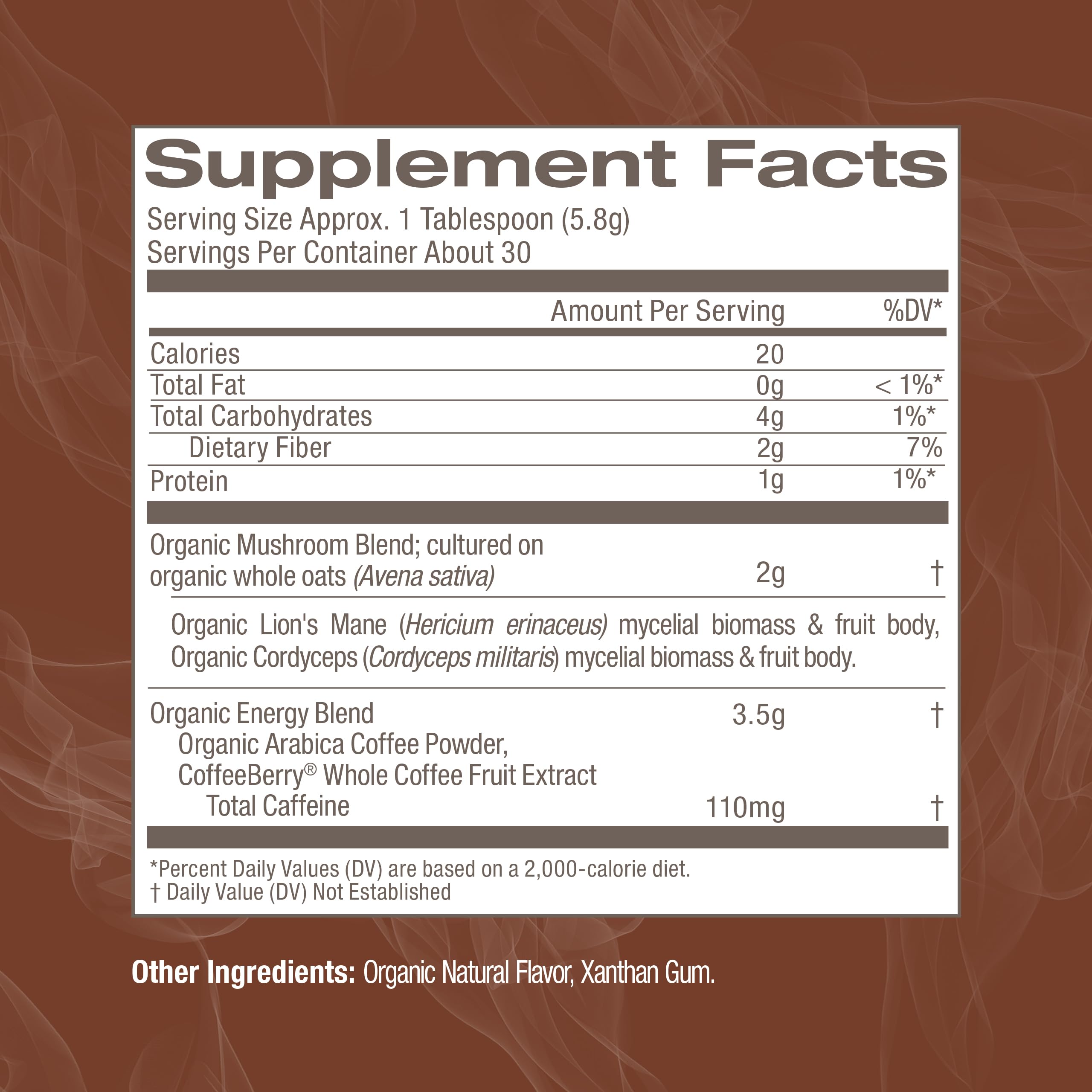 Cuillère-doseuse OM MUSHROOM SUPERFOOD montrant le dosage précis pour chaque portion.