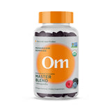 Gommes OM MUSHROOM SUPERFOOD, bouteille présentée pour un soutien potentiel.