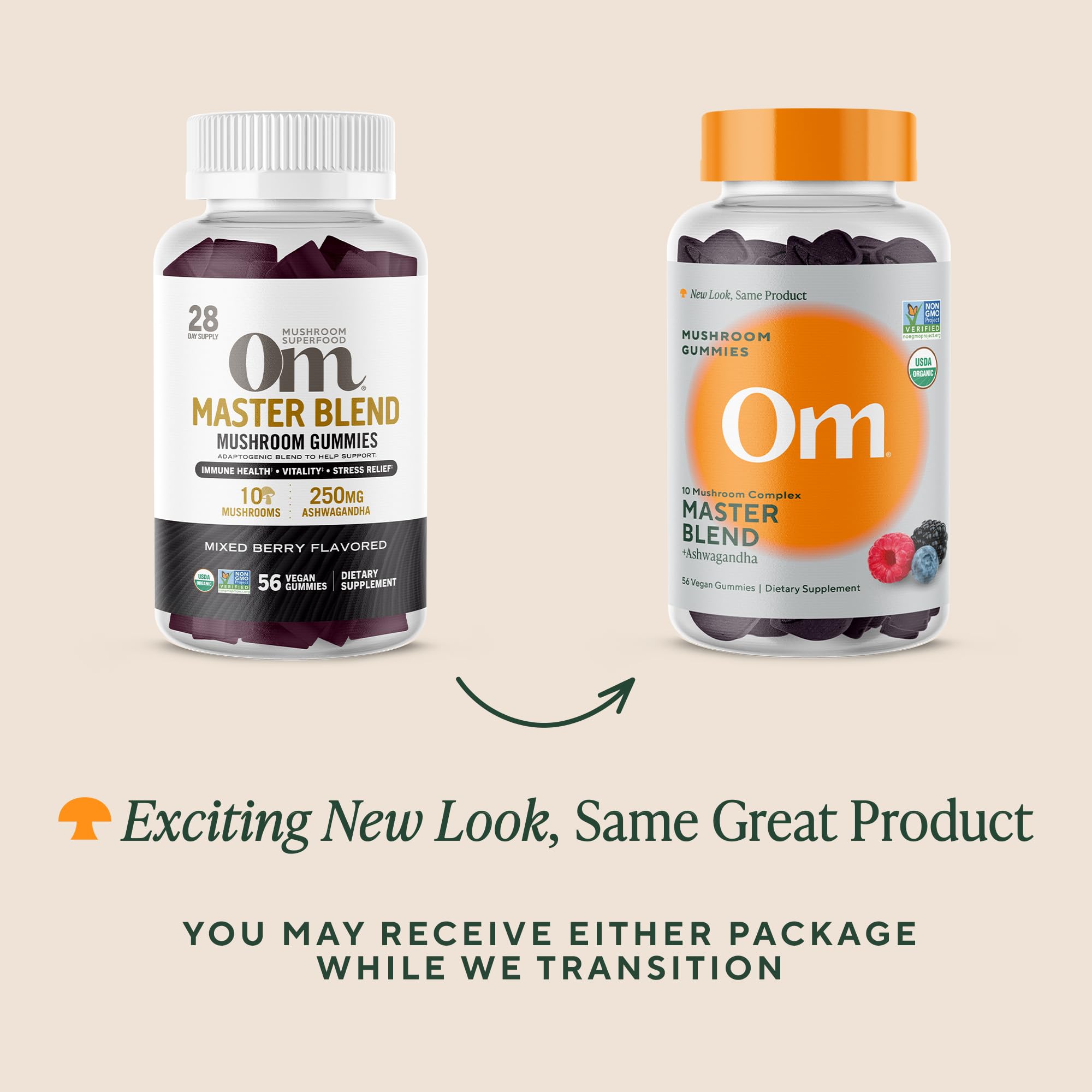 Gommes OM MUSHROOM SUPERFOOD, alternative gourmande pour énergie durable.