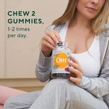 Gommes OM MUSHROOM SUPERFOOD, tableau nutritionnel et origine biologique.