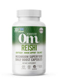 OM MUSHROOM SUPERFOOD Reishi capsules bouteille – gélules pratiques pour l'utilisation quotidienne