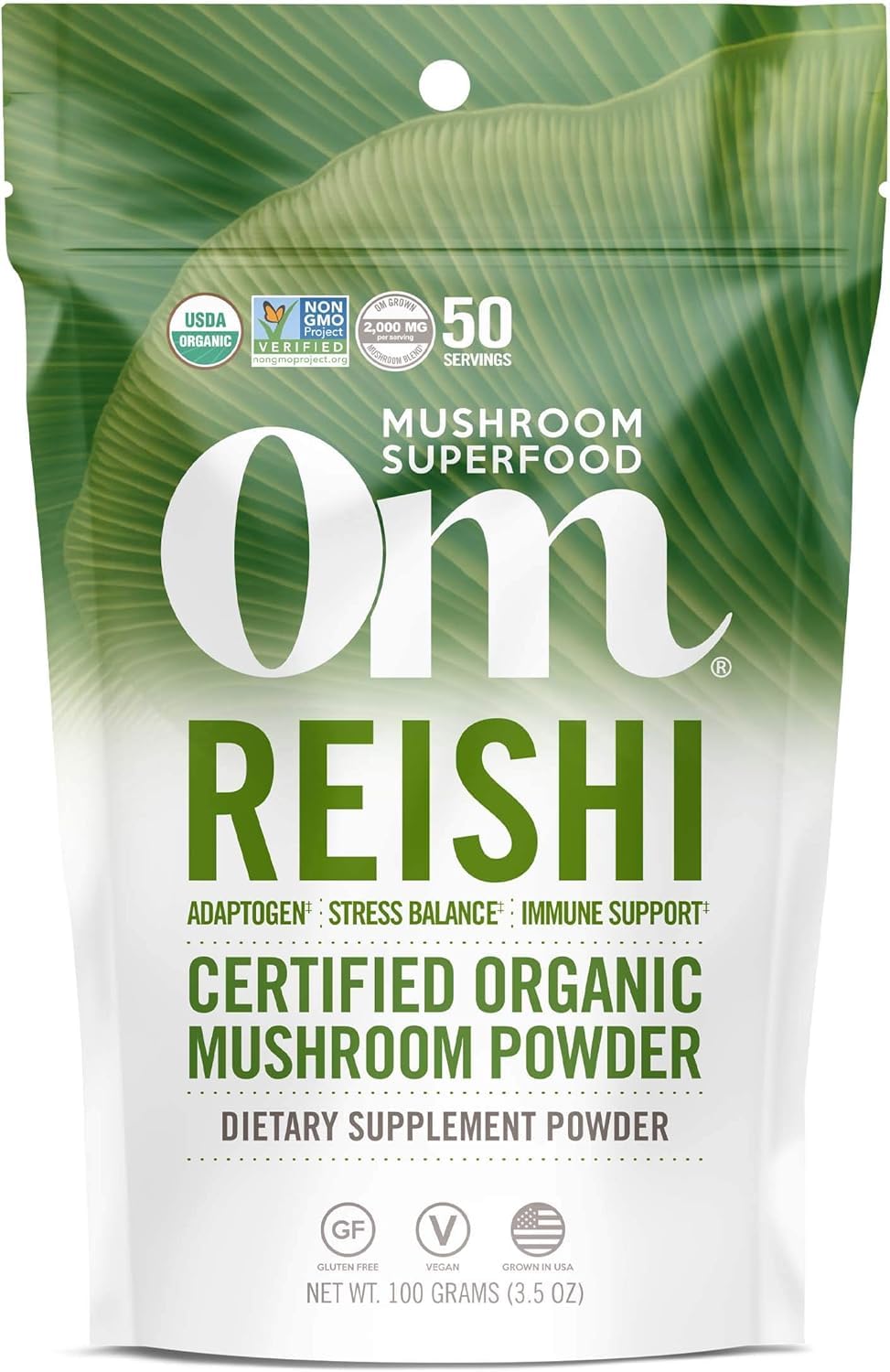 OM MUSHROOM SUPERFOOD Reishi – poudre bio prête à intégrer votre routine bien-être.