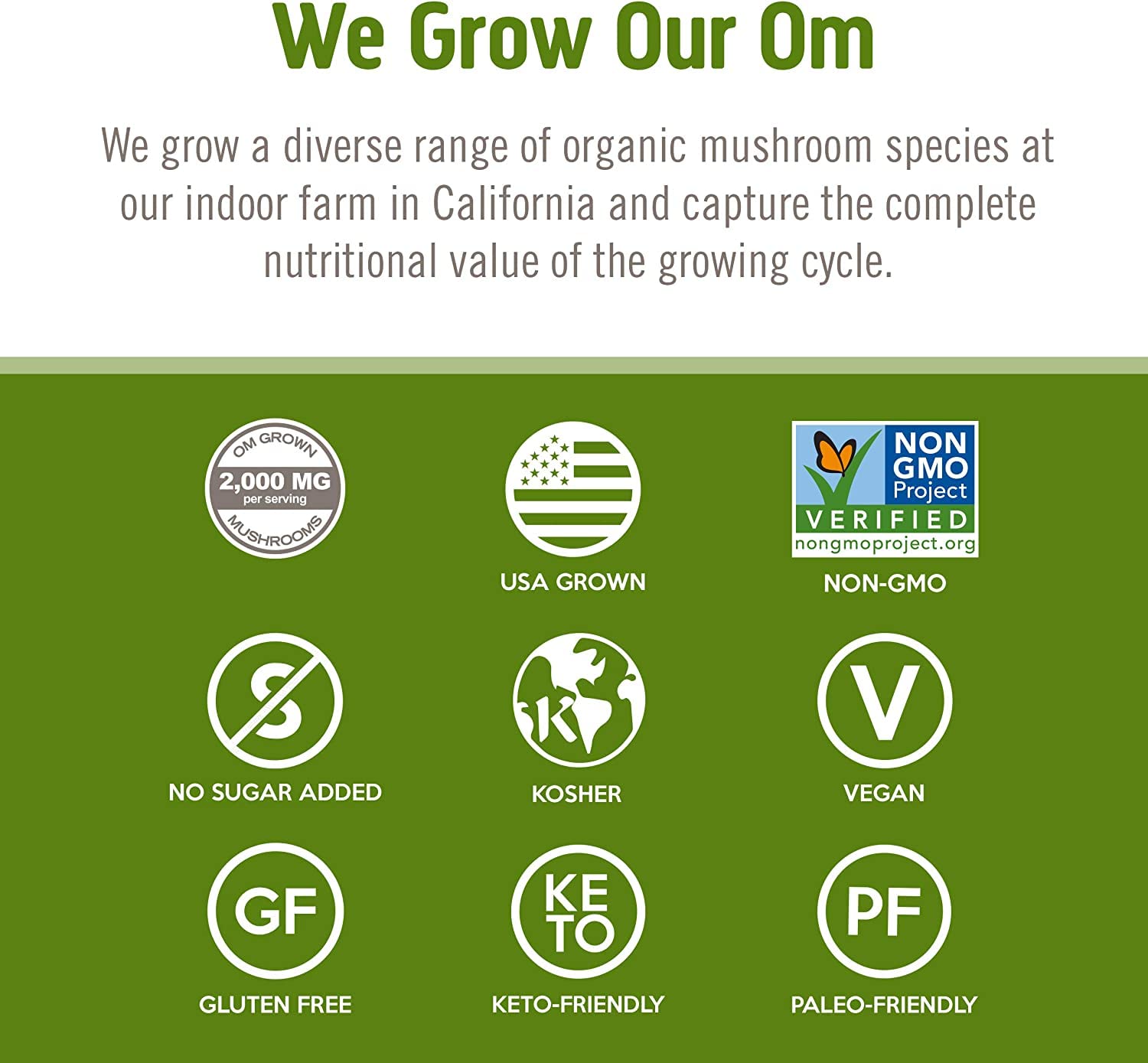 OM MUSHROOM SUPERFOOD Reishi production Californie – cultures et séchage contrôlés