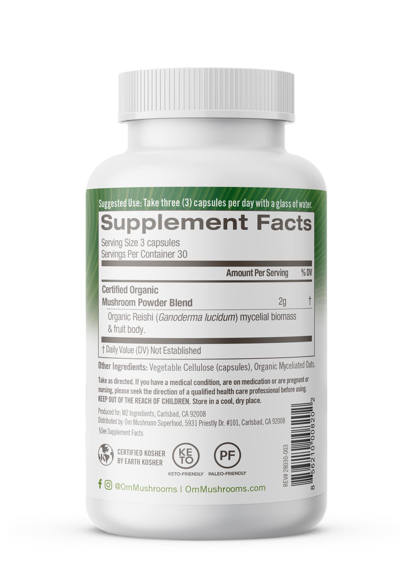 OM MUSHROOM SUPERFOOD Reishi utilisation quotidienne – capsule pratique dans routine