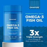 Gélules OMAPURE huile-poisson omega-3, présentation gélule et composition.