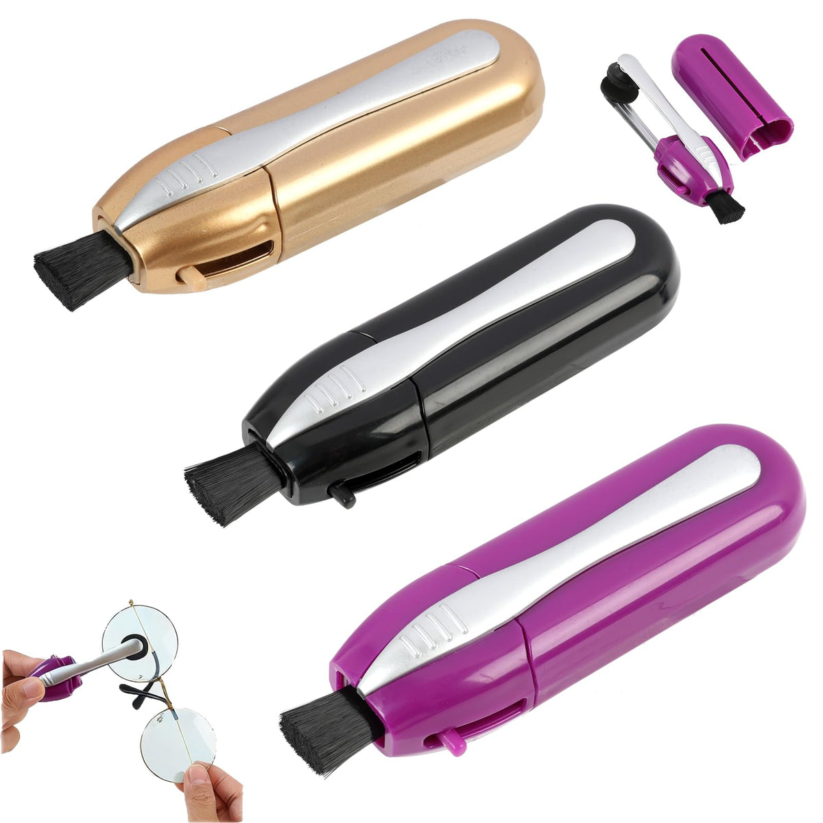 OMASUNB ensemble nettoyage lunettes noir : nettoyage rapide et sans liquide