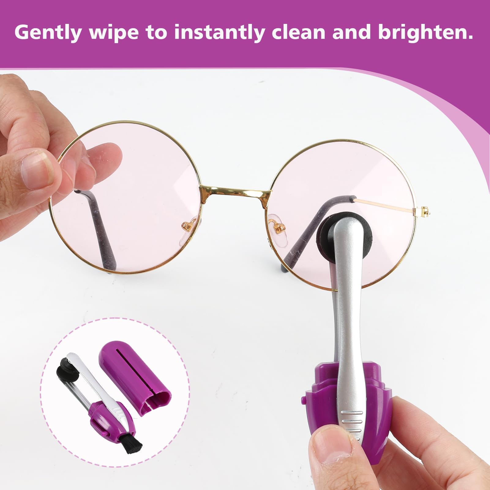 OMASUNB mini-brosse lunettes : atteindre les zones difficiles près des charnières