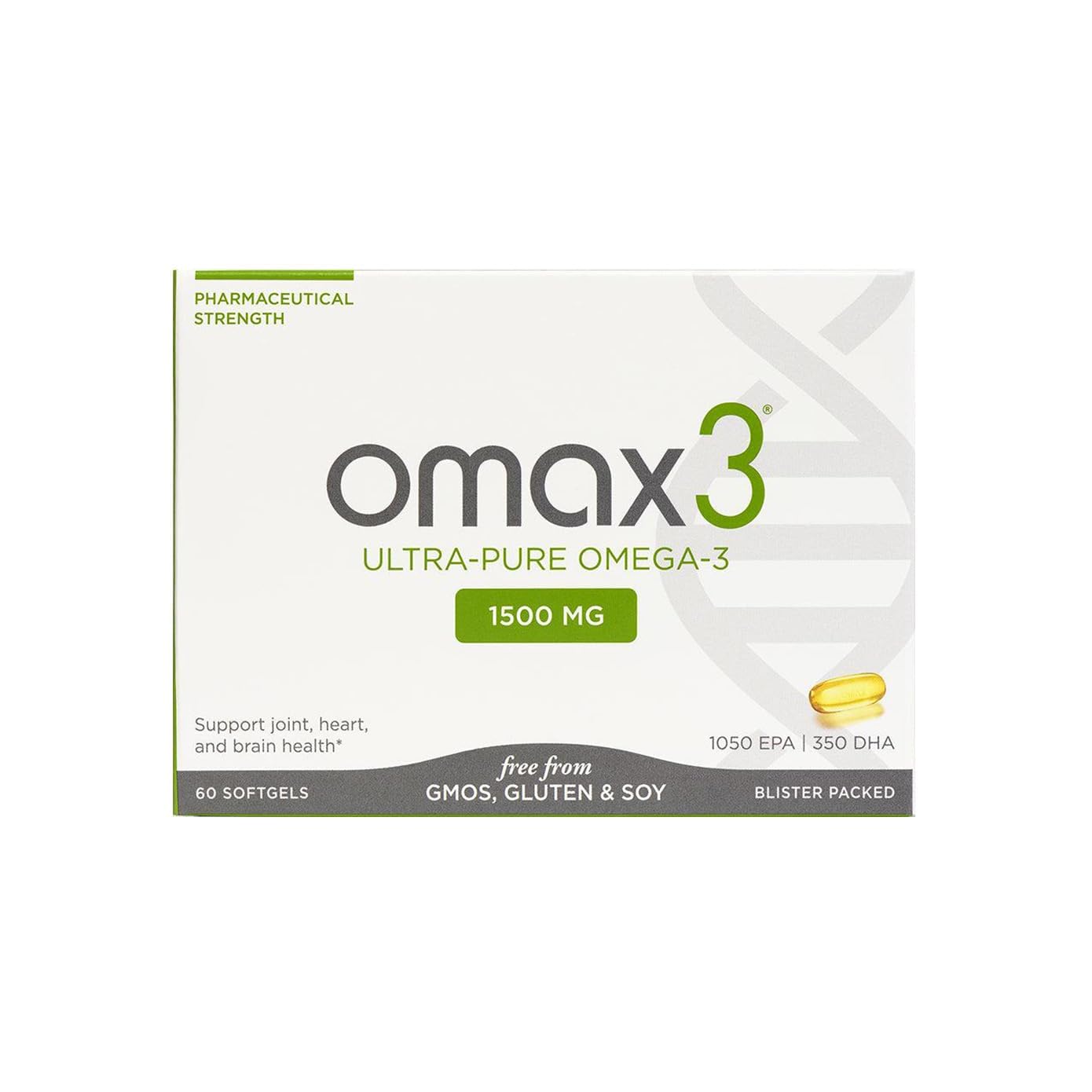 Omax3 capsules omega3 pures, faciles à avaler pour le bien-être quotidien.