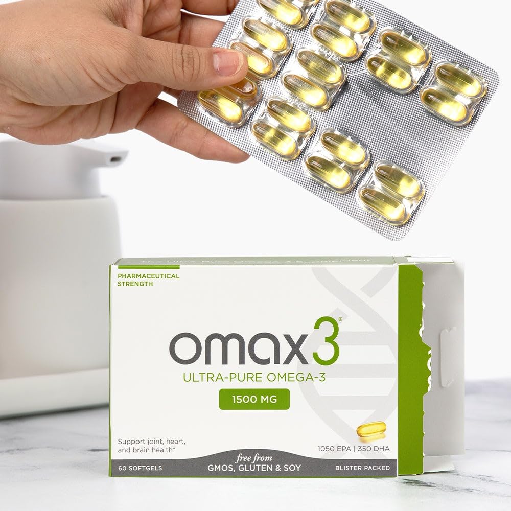 Huile de poisson Omax3 purifiée, concentration élevée et sans arrière-goût.