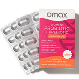 Omax3 Probiotiques Femmes, prébiotique chicorée, favorise le microbiome intestinal.