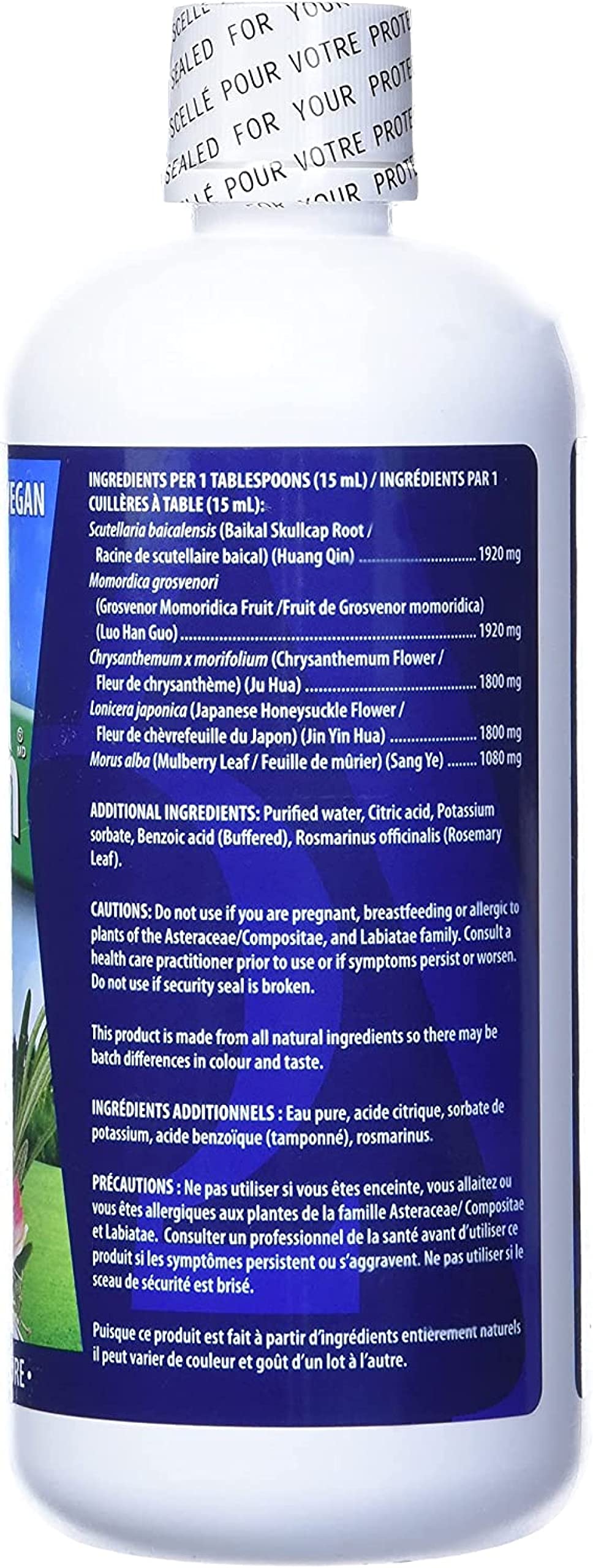 Omega Alpha Drainage Pulmonaire — versement de 15 ml pour une prise simple.