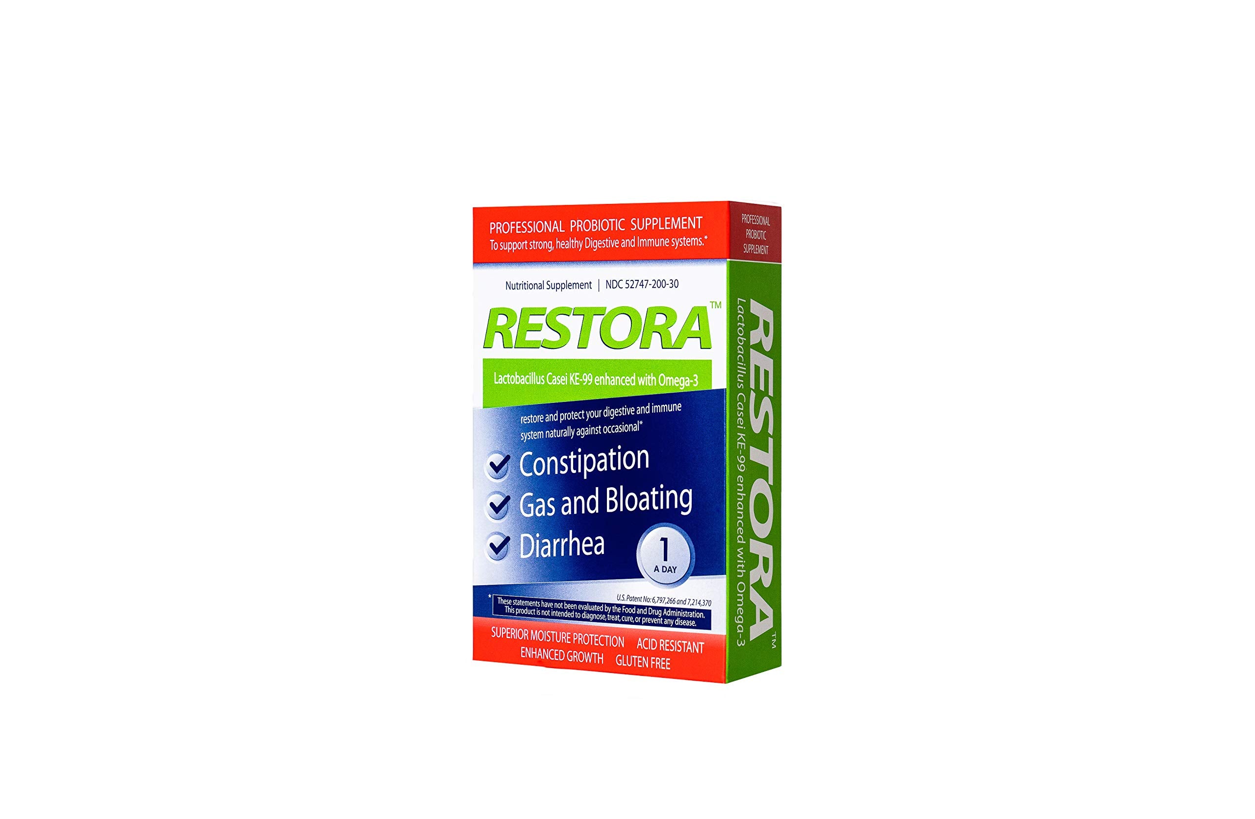Restora Probiotique avec oméga-3 : image de l'élément nutritionnel pour le soutien quotidien.