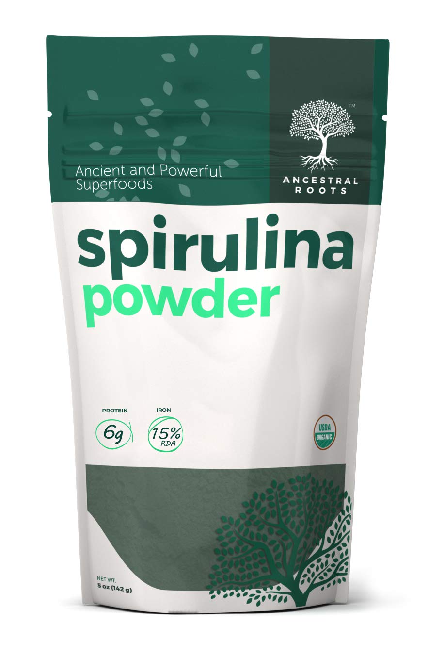 OMG! Spiruline poudre en bouteille, soutien naturel à l'énergie et à l'immunité.