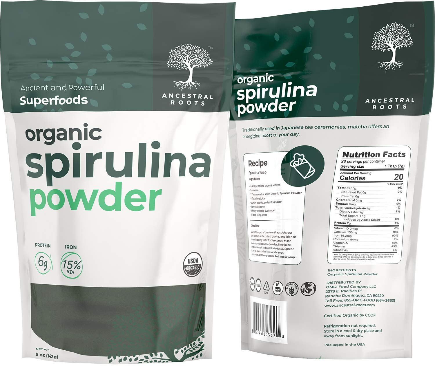 OMG! Spiruline poudre smoothie, ajoutez de la protéines et des nutriments essentiels.