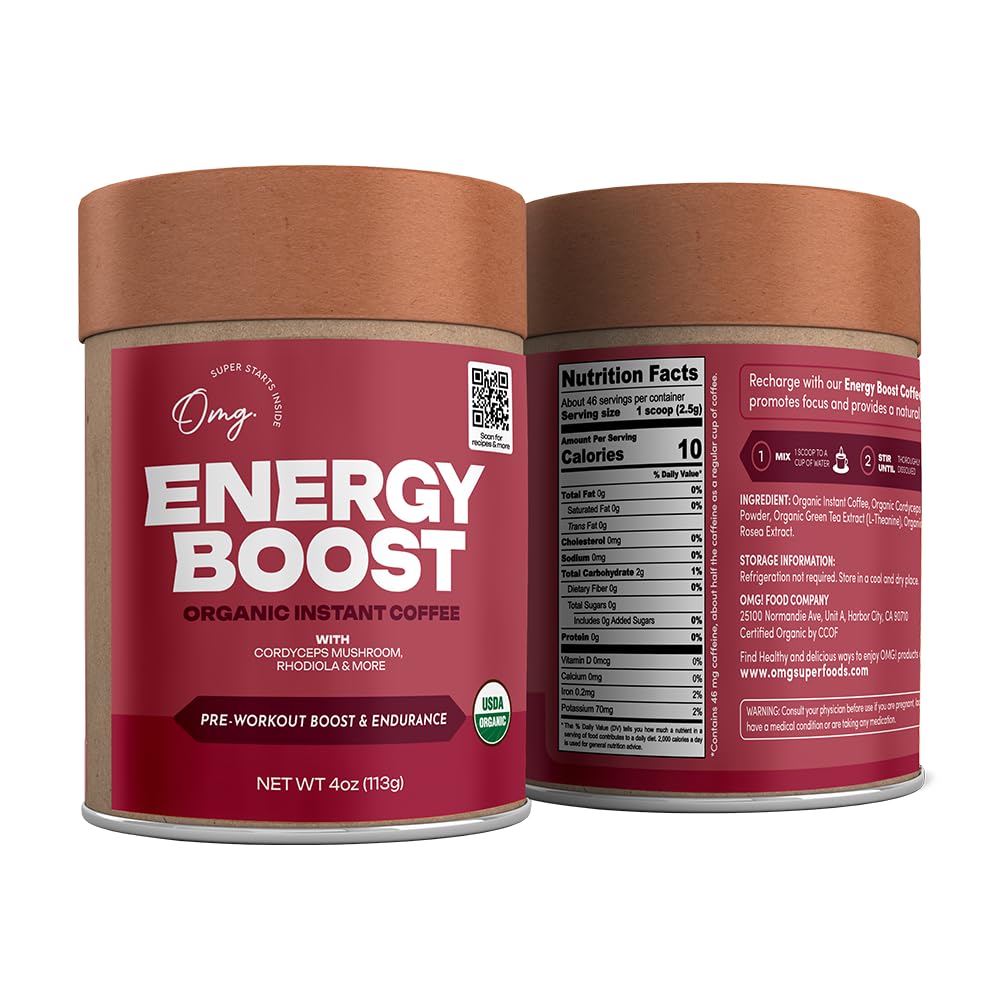 OMG! Organic Meets Good poudre-champignons-cordyceps-reishi pour un usage sans additifs.