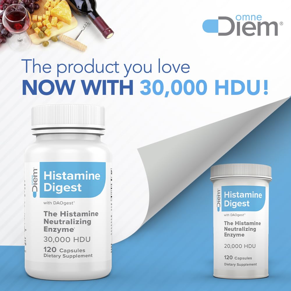 Omne Diem Histamine Digest DAO, capsules faciles à avaler après les repas.