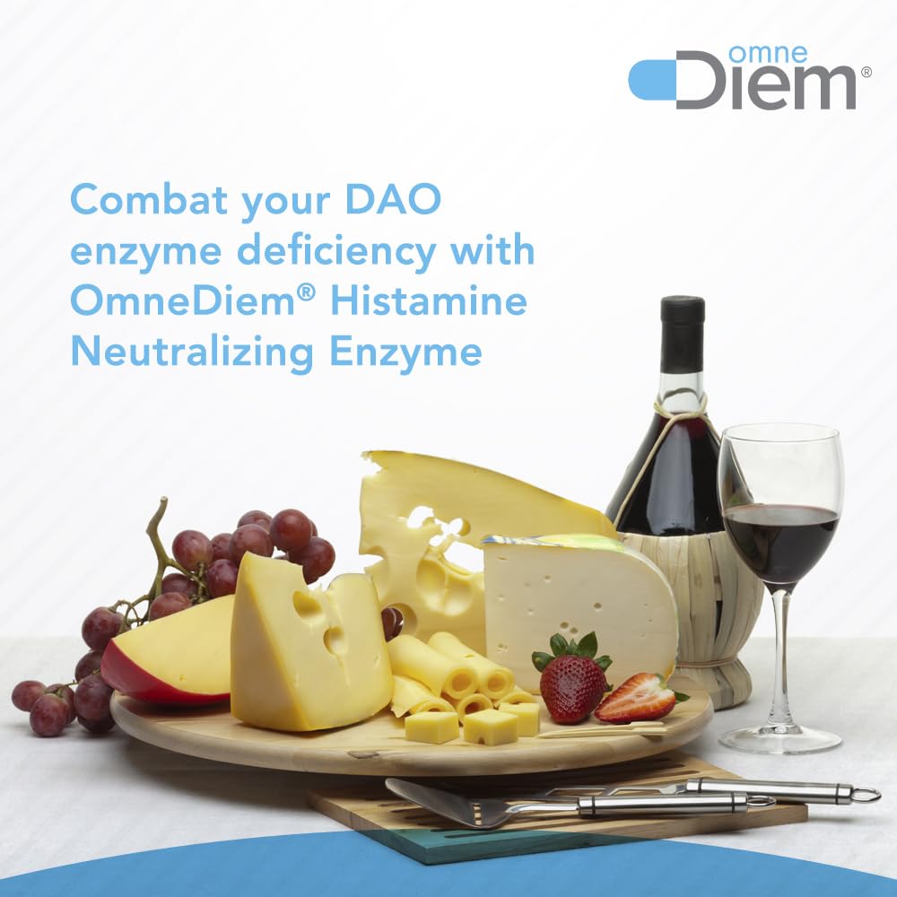 Étiquette Omne Diem Histamine Digest DAO visible sur l'emballage.