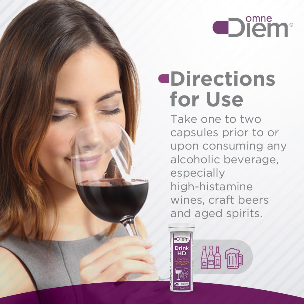 Omne Diem Drink HD — etiquette-produit, informations claires sur le produit.