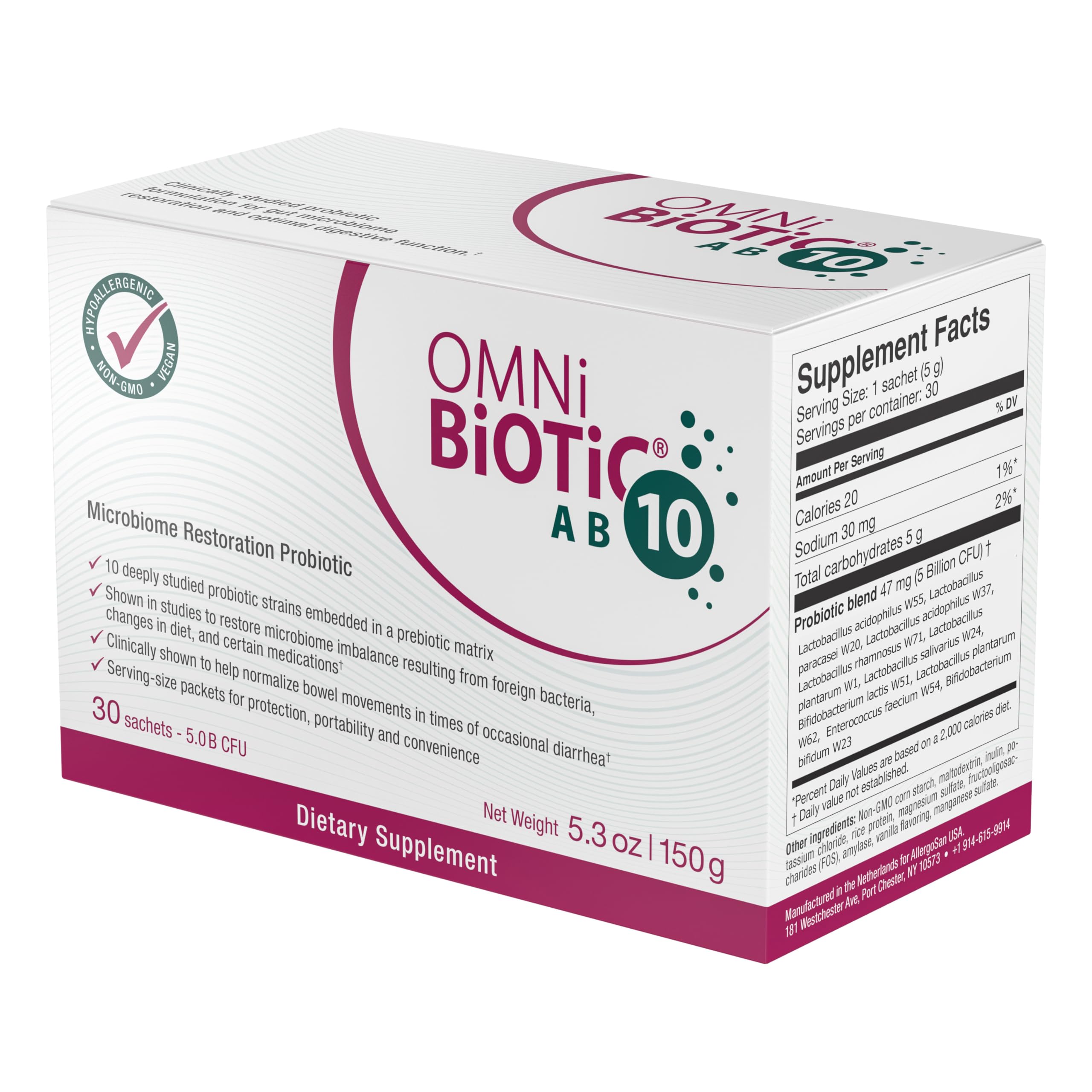 OMNi BiOTiC AB 10 – Emballage pratique sans réfrigération adapté au quotidien.