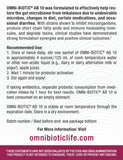 OMNi BiOTiC AB 10 – Étiquette claire, informations utiles sur l’utilisation.