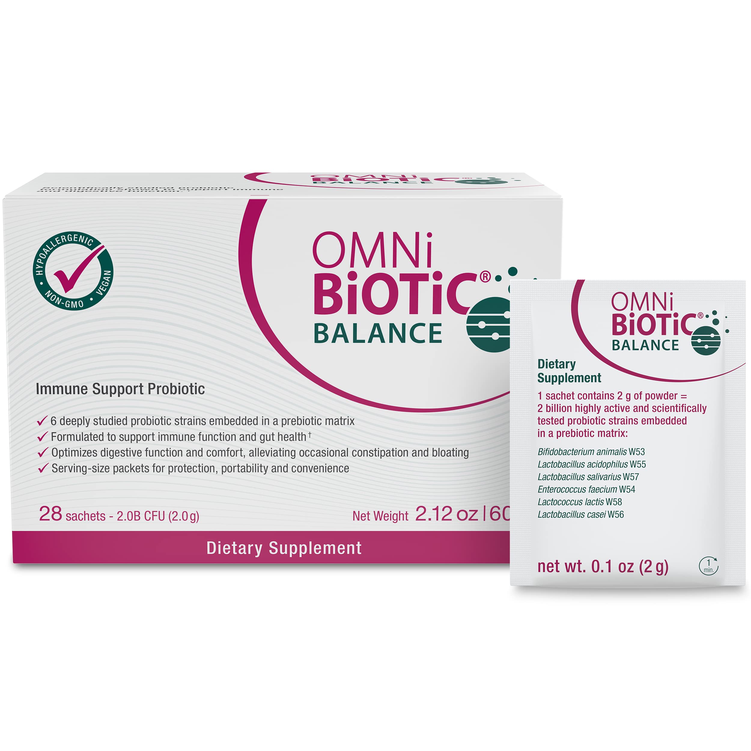 OMNi BiOTiC Balance emballage pratique pour un rituel quotidien de soutien immunitaire