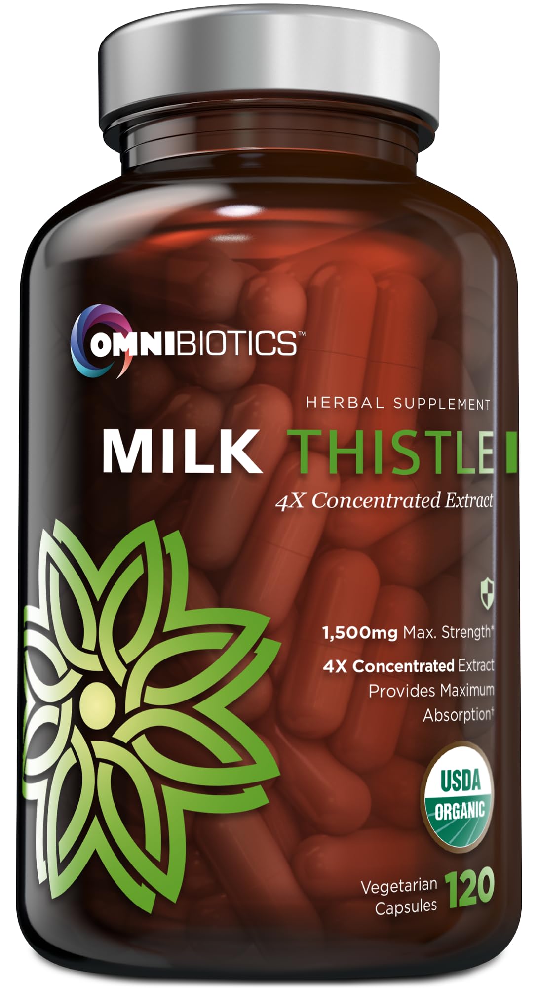 OmniBiotics chardon Marie bouteille, présentation du complément et potentiel soutien foie.