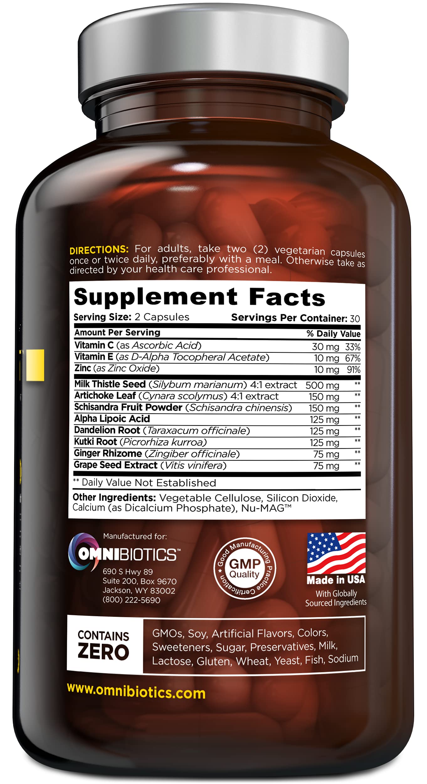 Bouteille OmniBiotics Liver Cleanse sur étagère, intégration simple à la routine.