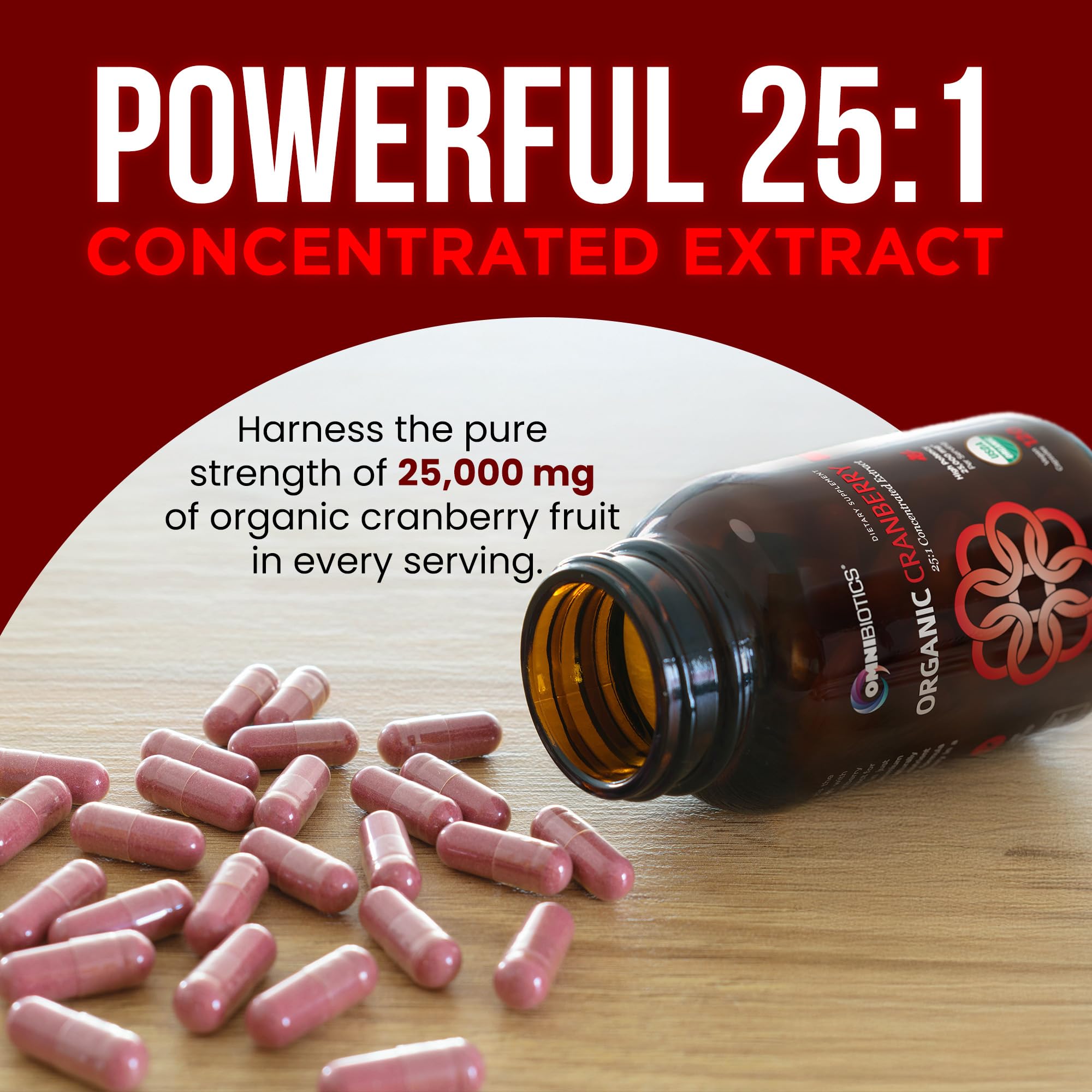 OmniBiotics canneberge: polyphénols riches pour l’antioxydation dans une vie active.