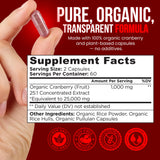 OmniBiotics soutien urinaire quotidien: PACs naturels issus de canneberge biologique.