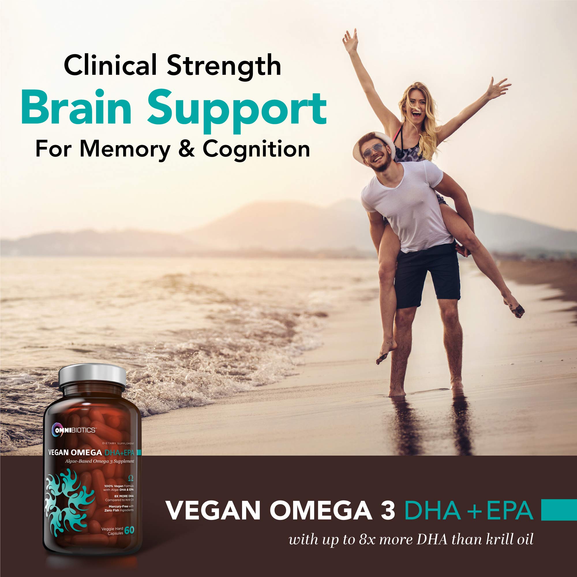 OmniBiotics Oméga-3 véganes, source EPA et DHA sans mercure