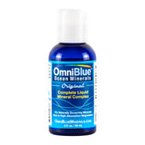 OmniBlue Ocean Minerals : bouteille avec pipette pour une hydratation pratique.
