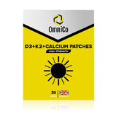 Patch OmniCo D3 + K2 + Calcium, emballage 30 packs, pratique et discret.