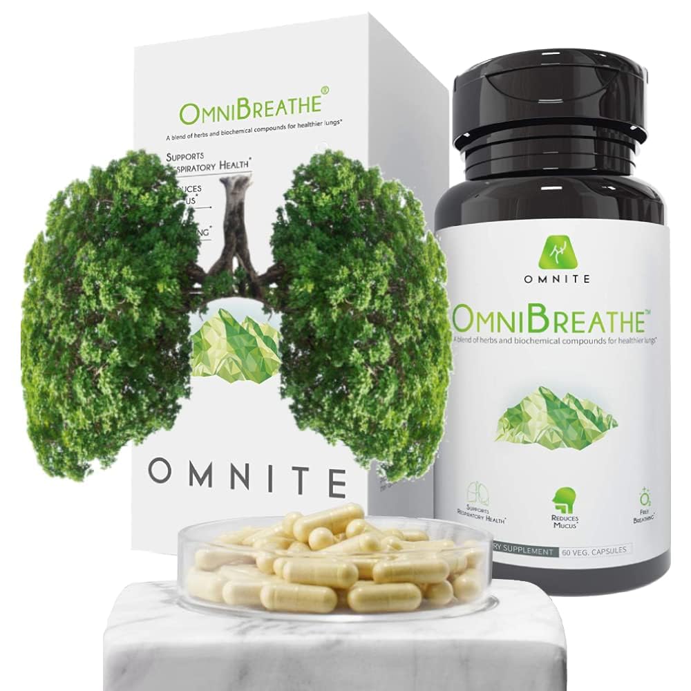 Omnite OMNIBREATHE boîte-capsules — soutien potentiel du système respiratoire.