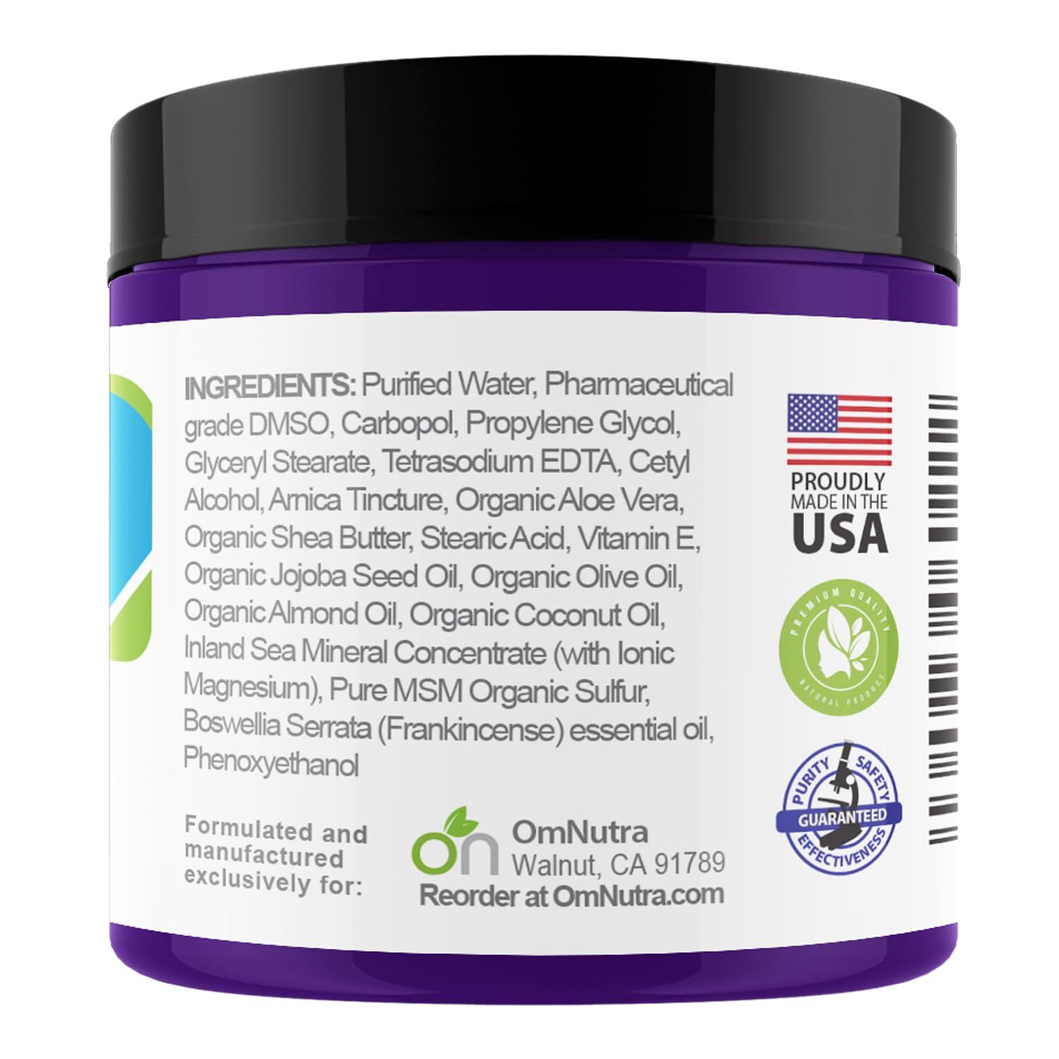 OmNutra DMSO Crème: texture légère qui pénètre rapidement