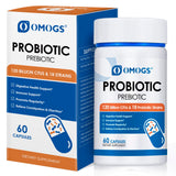 OMOGS Probiotiques: bouteille hygiénique assurant la stabilité des capsules.