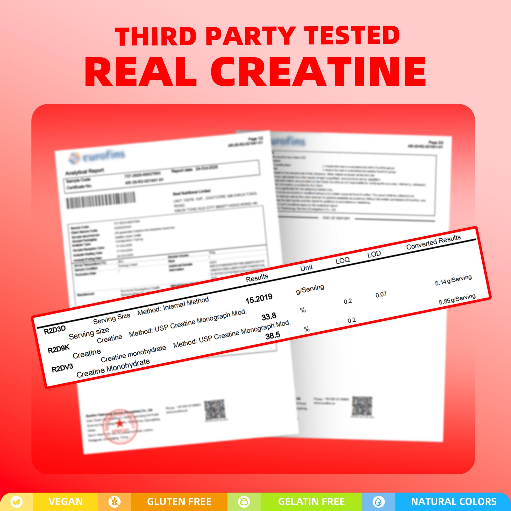 On Greenvita Créatine Gummy – gommes rouges, format pratique pour les entraînements quotidiens.