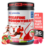 On Greenvita Créatine Gummy – goût fraise agréable, expérience quotidienne plaisante.