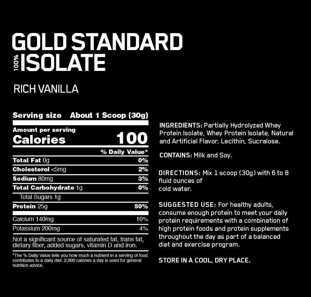 ON Isolate vanille shake prêt à boire, idéal après l'entraînement.