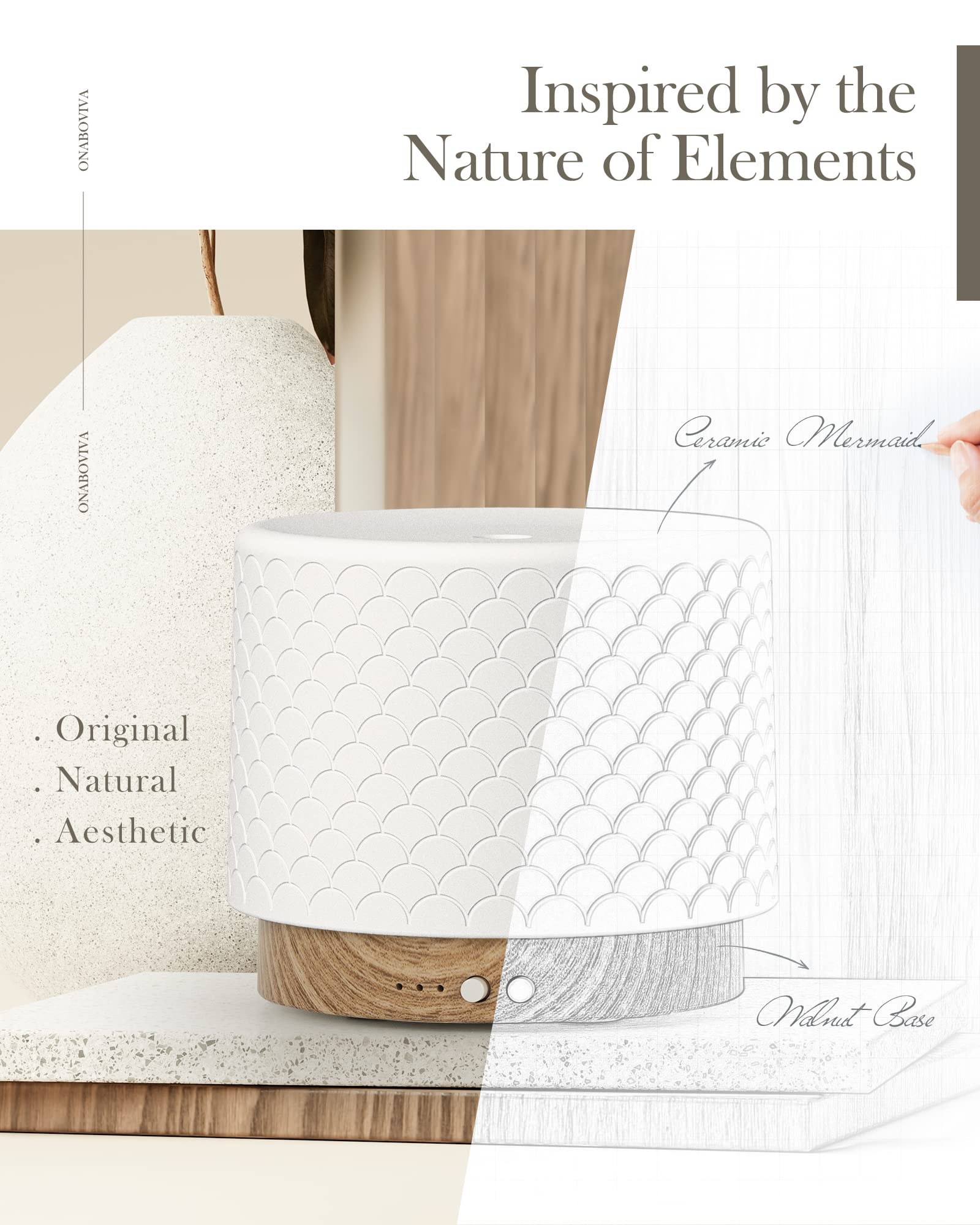 Base imitation noyer d Onaboviva pour une décoration chic