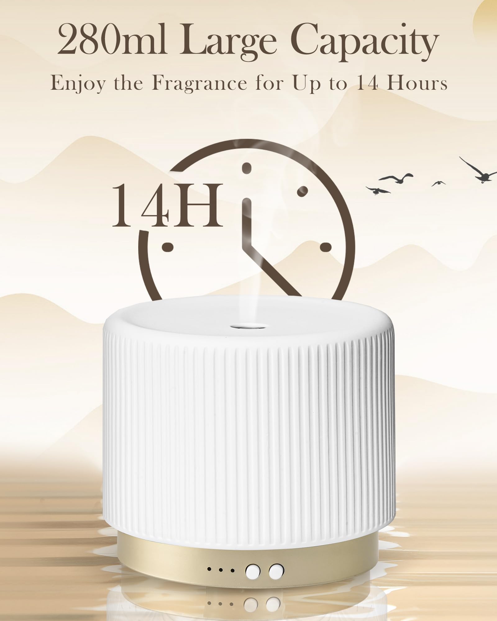 Onaboviva diffuseur avec lumière nocturne et extinction à 30 minutes, aide à s'endormir.