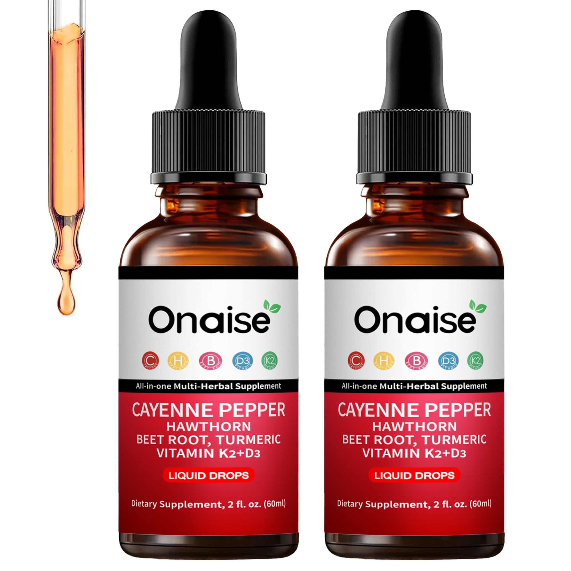 ONAiSE Cayenne Drops, bouteille visible, routine quotidienne facilitée et aromatique.