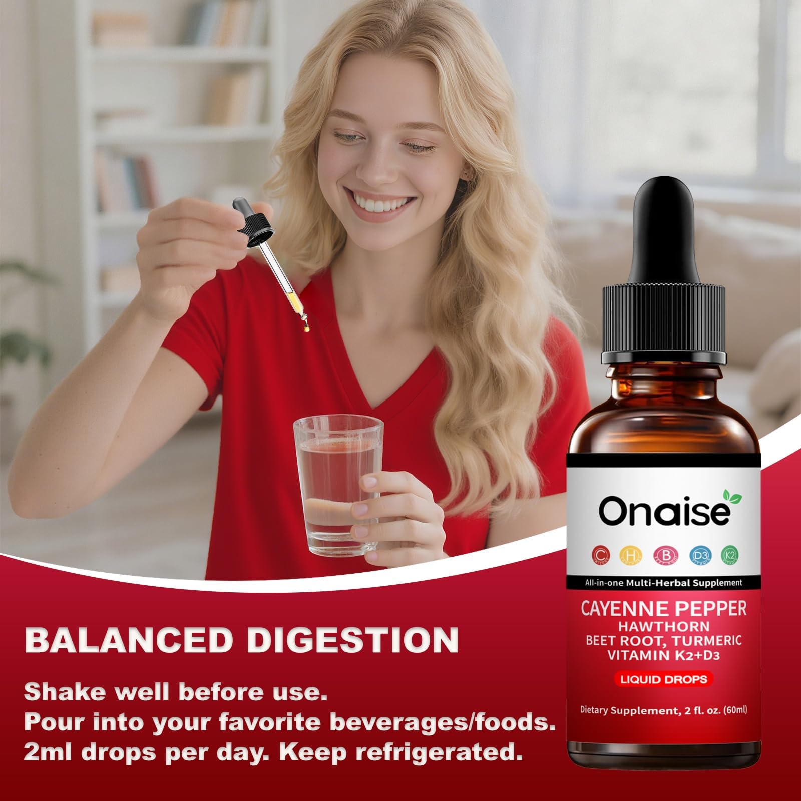Emballage élégant d'OiNAiSE Cayenne Drops prêt à emporter.