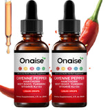 Gouttes Cayenne ONAISE en bouteille, énergie naturelle et quotidiennement utilisées.
