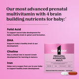 ONE A DAY Prenatal Advanced – Softgels, dosage quotidien pratique et digestion légère.
