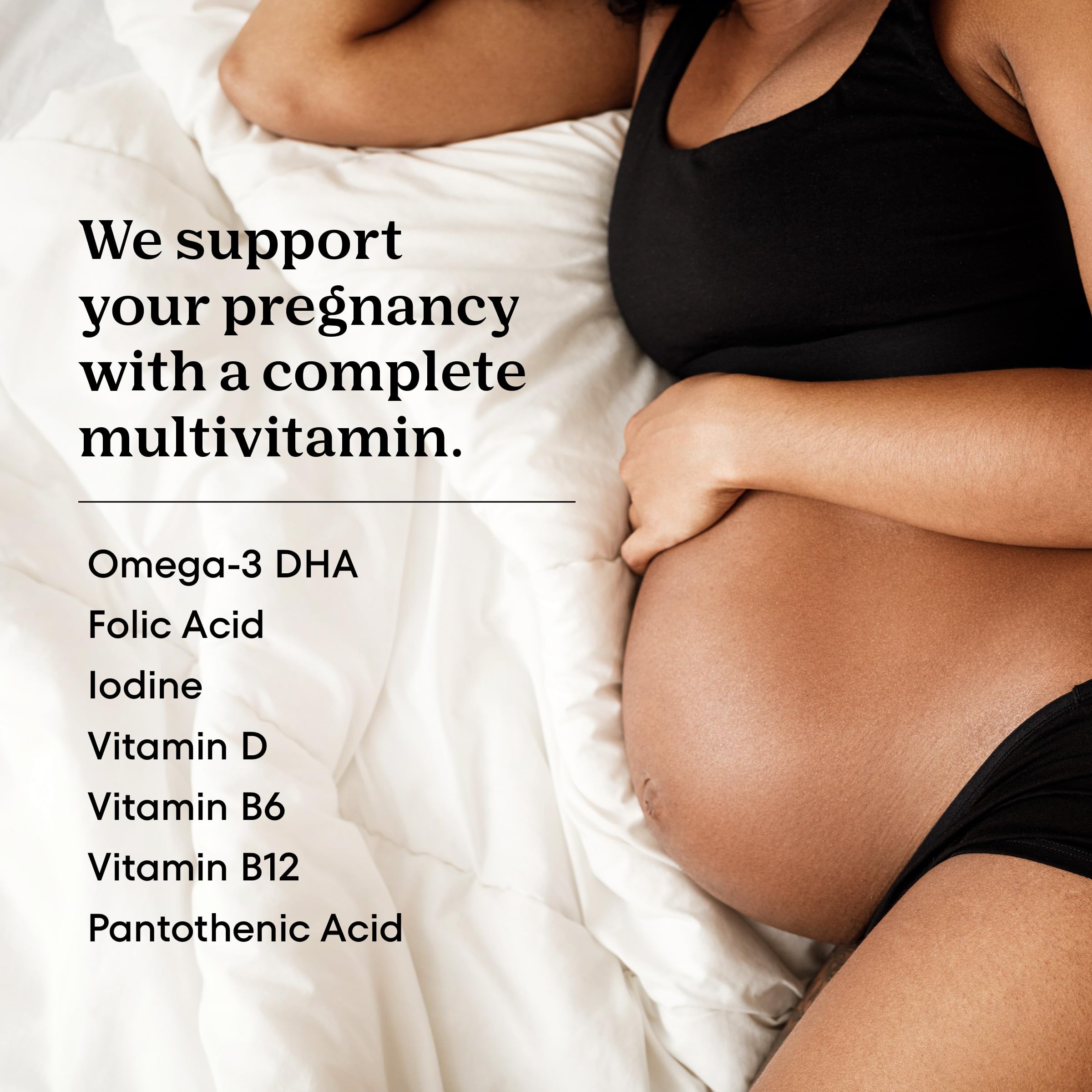 Mode d'emploi quotidien ONE A DAY Prenatal Gummies, deux gommes par jour.