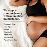 Mode d'emploi quotidien ONE A DAY Prenatal Gummies, deux gommes par jour.
