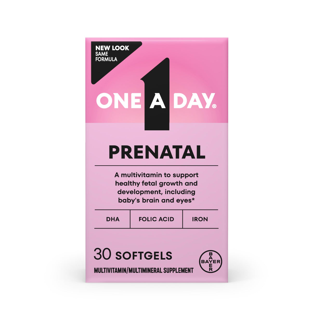 ONE A DAY – flacon de vitamines prénatales avec acide folique et DHA