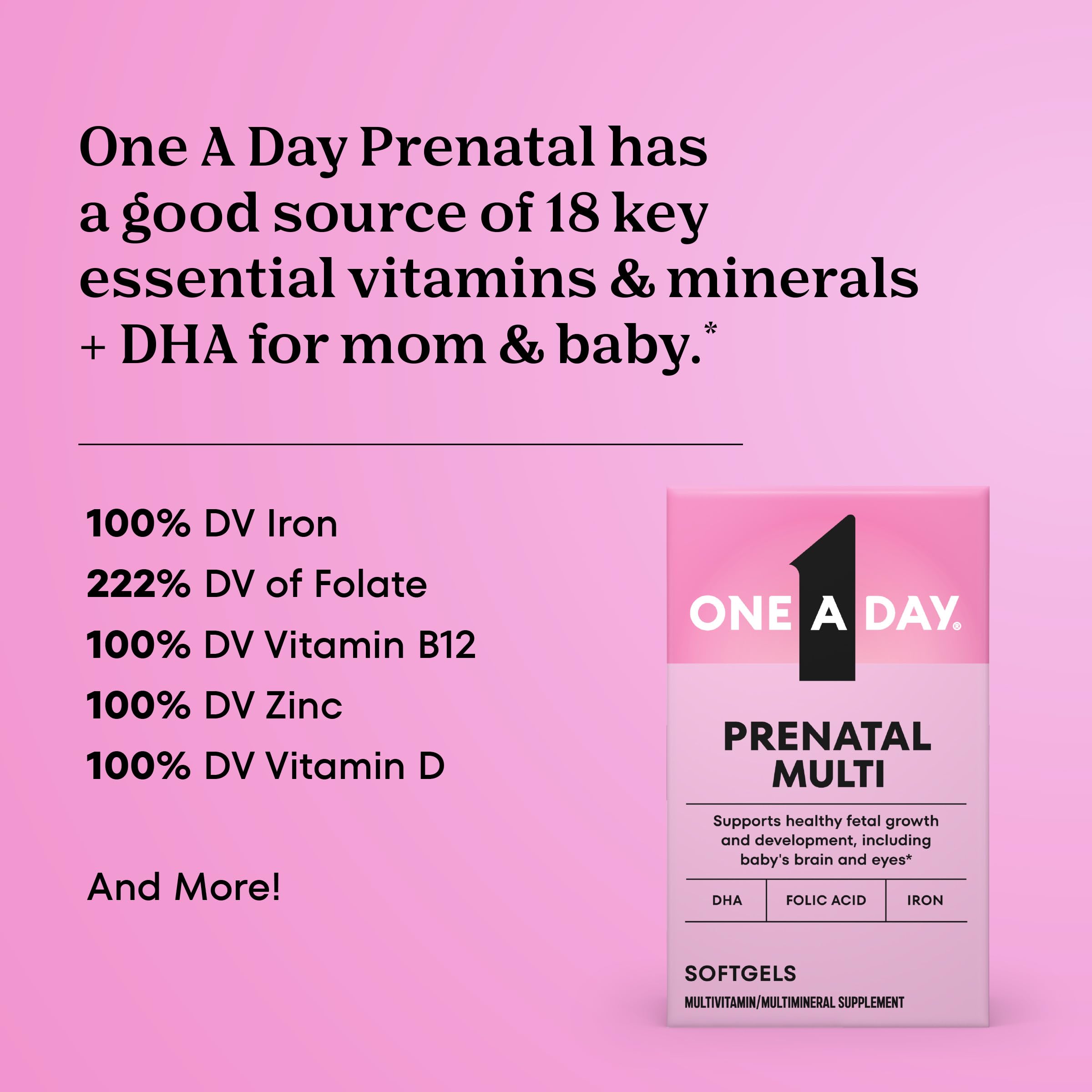 ONE A DAY – étiquette nutritionnelle claire sur la boîte