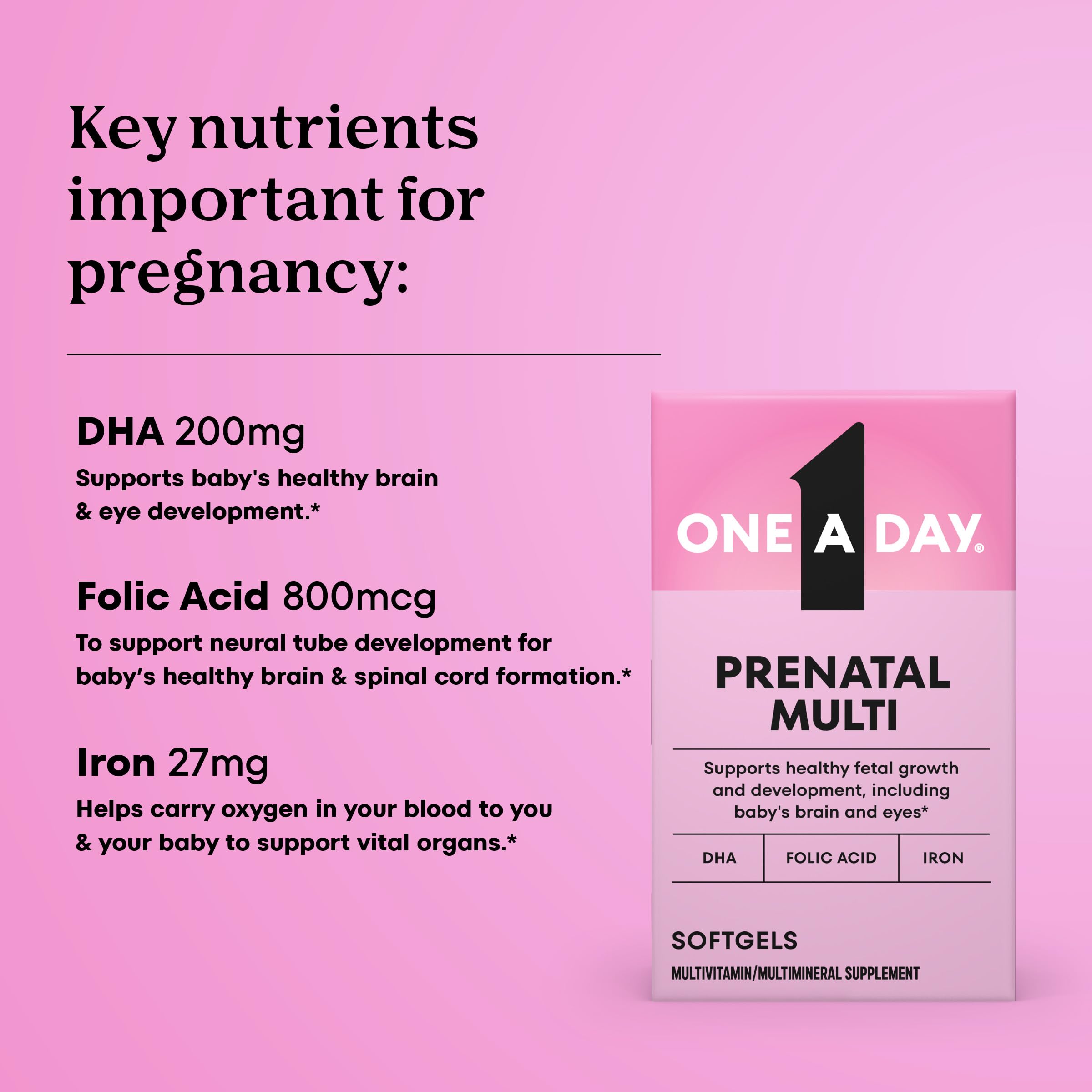 ONE A DAY – gélules prénatales faciles à avaler