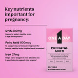 ONE A DAY – gélules prénatales faciles à avaler